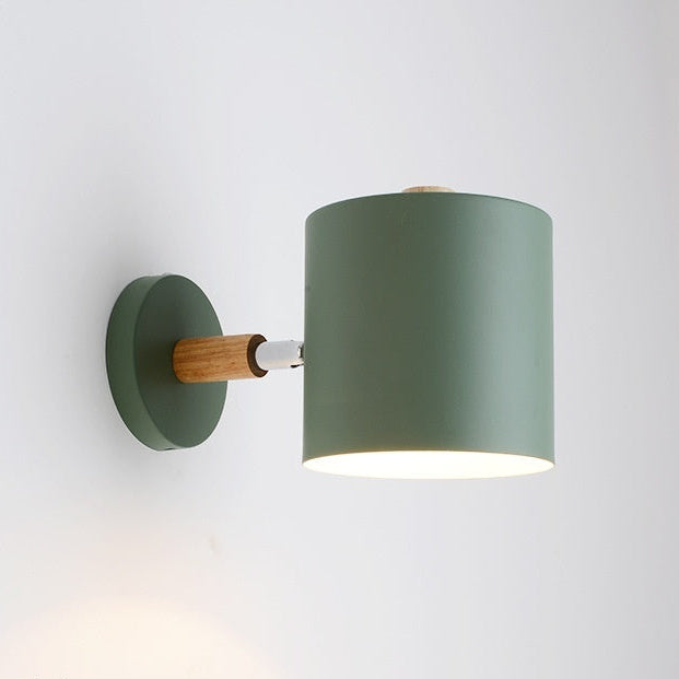 Nordic Adjustable Metal And Wood Modern Wall Light