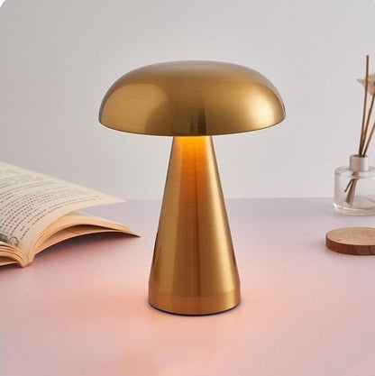 Cordless LED Table Lamp For Bedroom - Metallic Touch Control