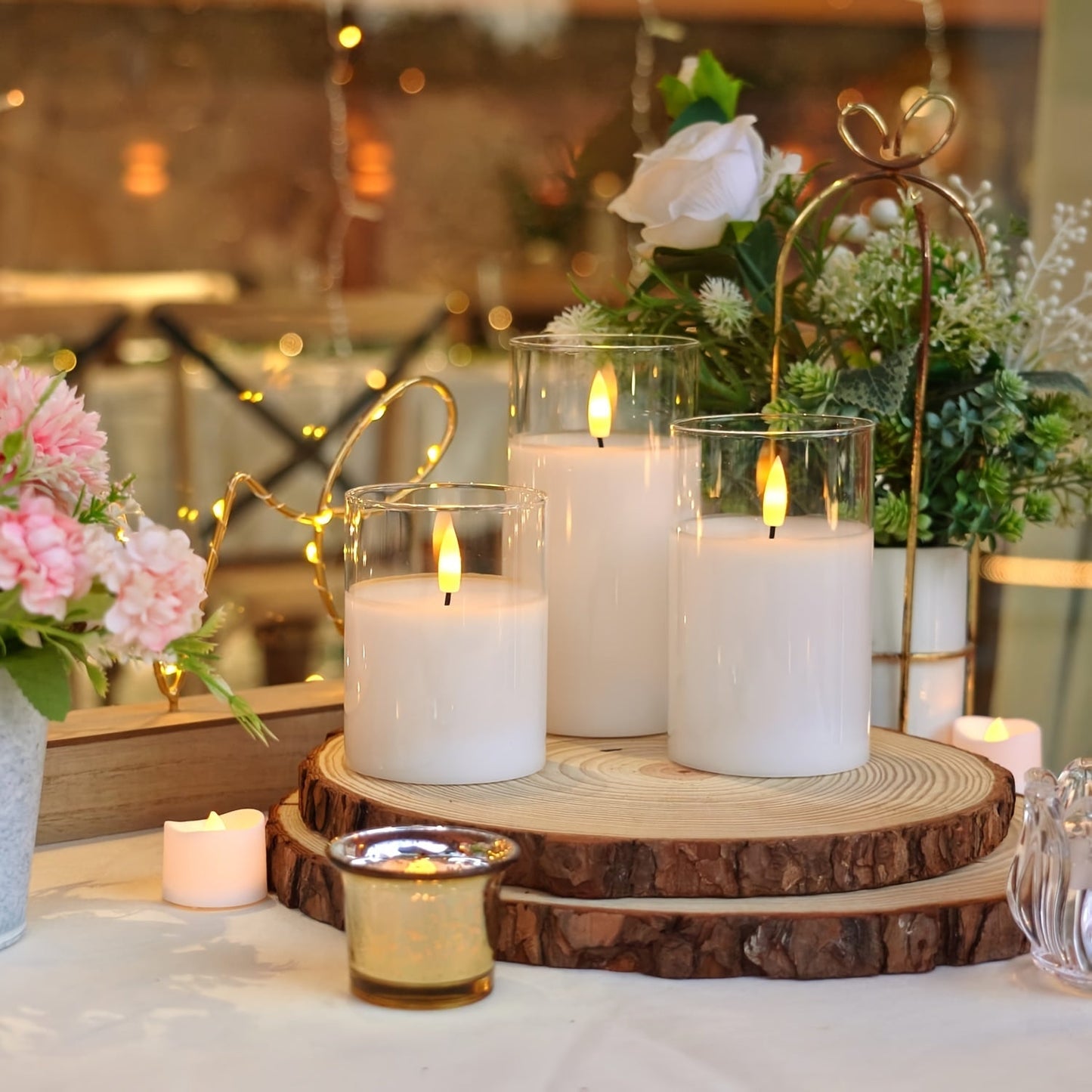 Flameless Remote Control Timer Battery Operated LED Candles Set - Home Decor