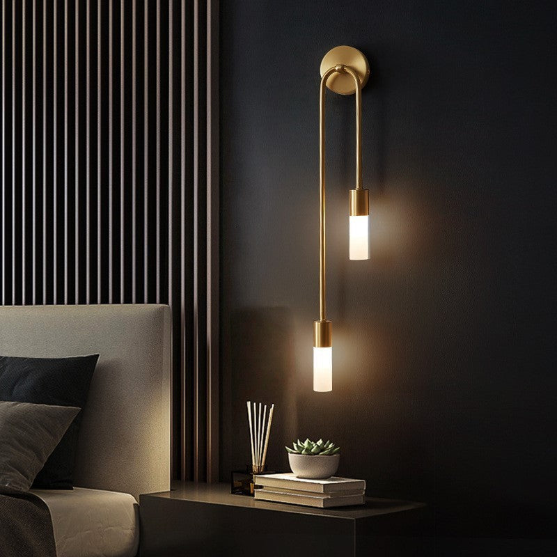 Modern Gold Wall Sconce – Set of 2 LED Corridor Lights