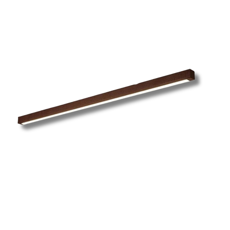 Modern Linear LED Wood Grain Indoor Dimmable Ceiling Light
