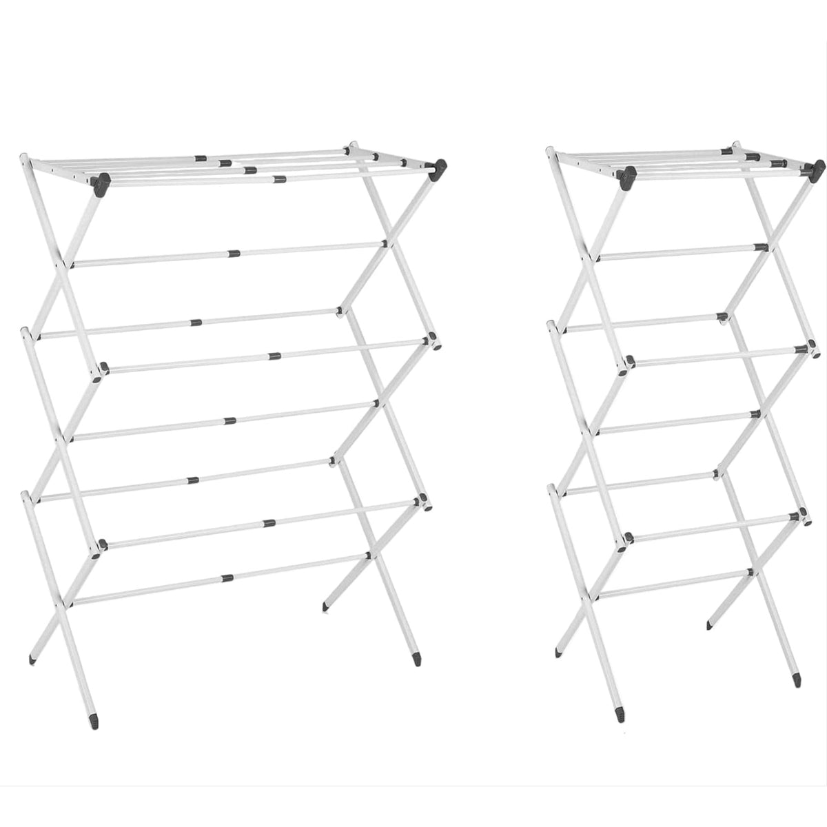 Drying rack shown at extended and narrower widths