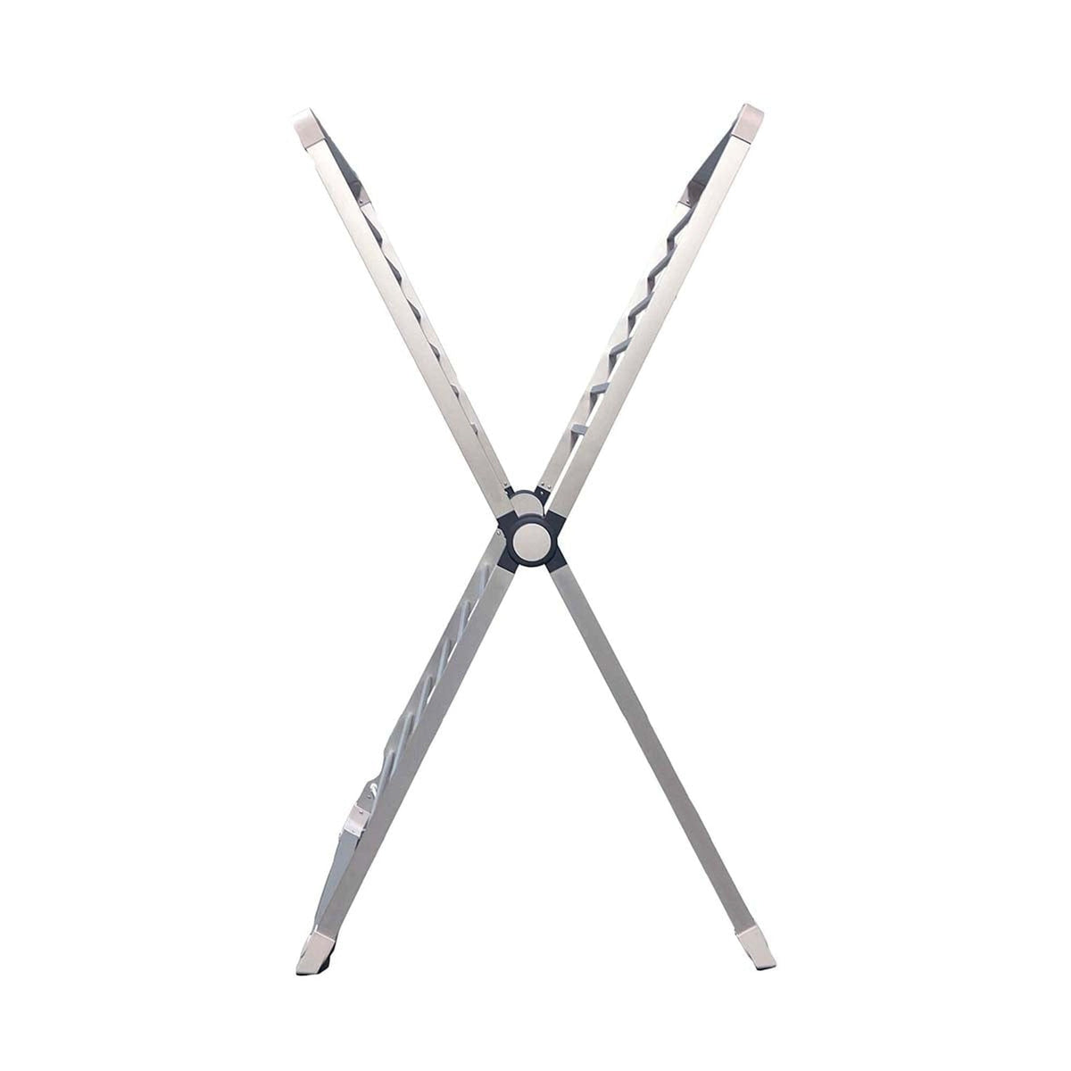 Side profile of the tall aluminium X-frame airer
