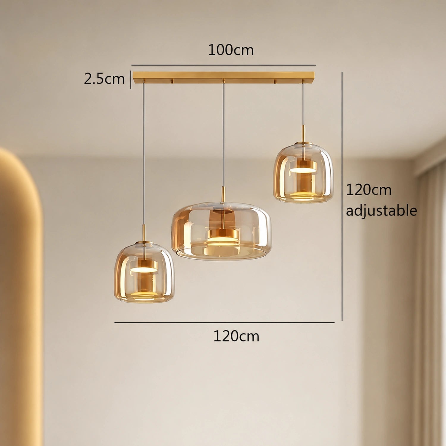 Modern Glass Pendant Light - Nordic Style