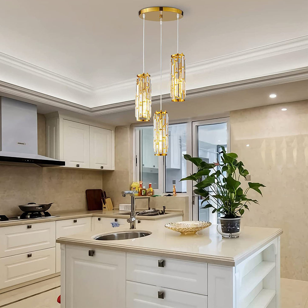 Modern Glass Pendant Light with Adjustable Cord