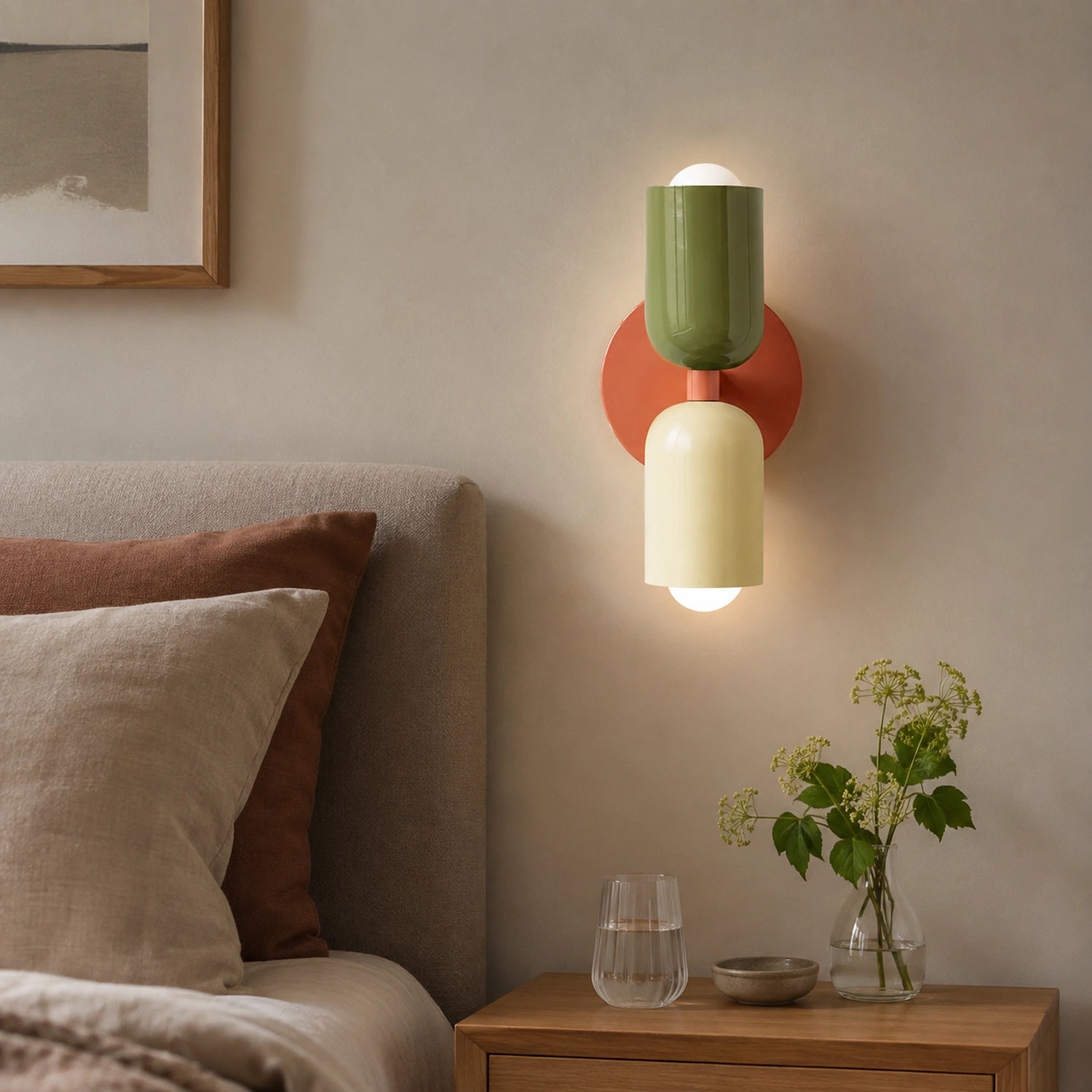 Contemporary Metal Wall Lamp with Up and Down Lighting