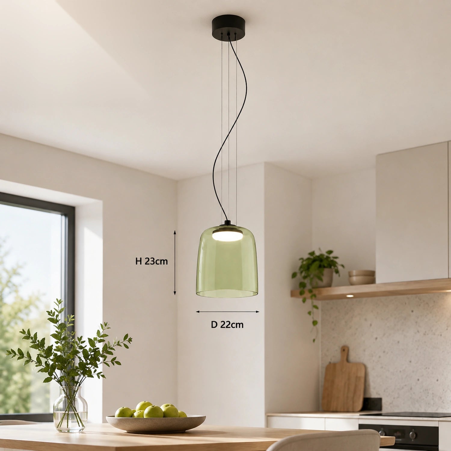 Colorful Glass Pendant Light for Dining Table & Living Room
