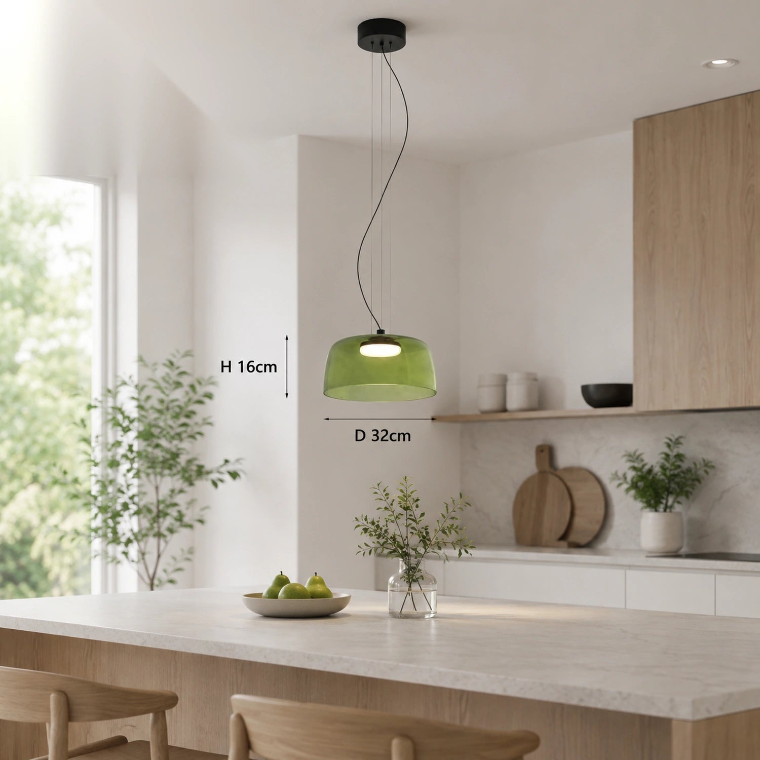 Colorful Glass Pendant Light for Dining Table & Living Room