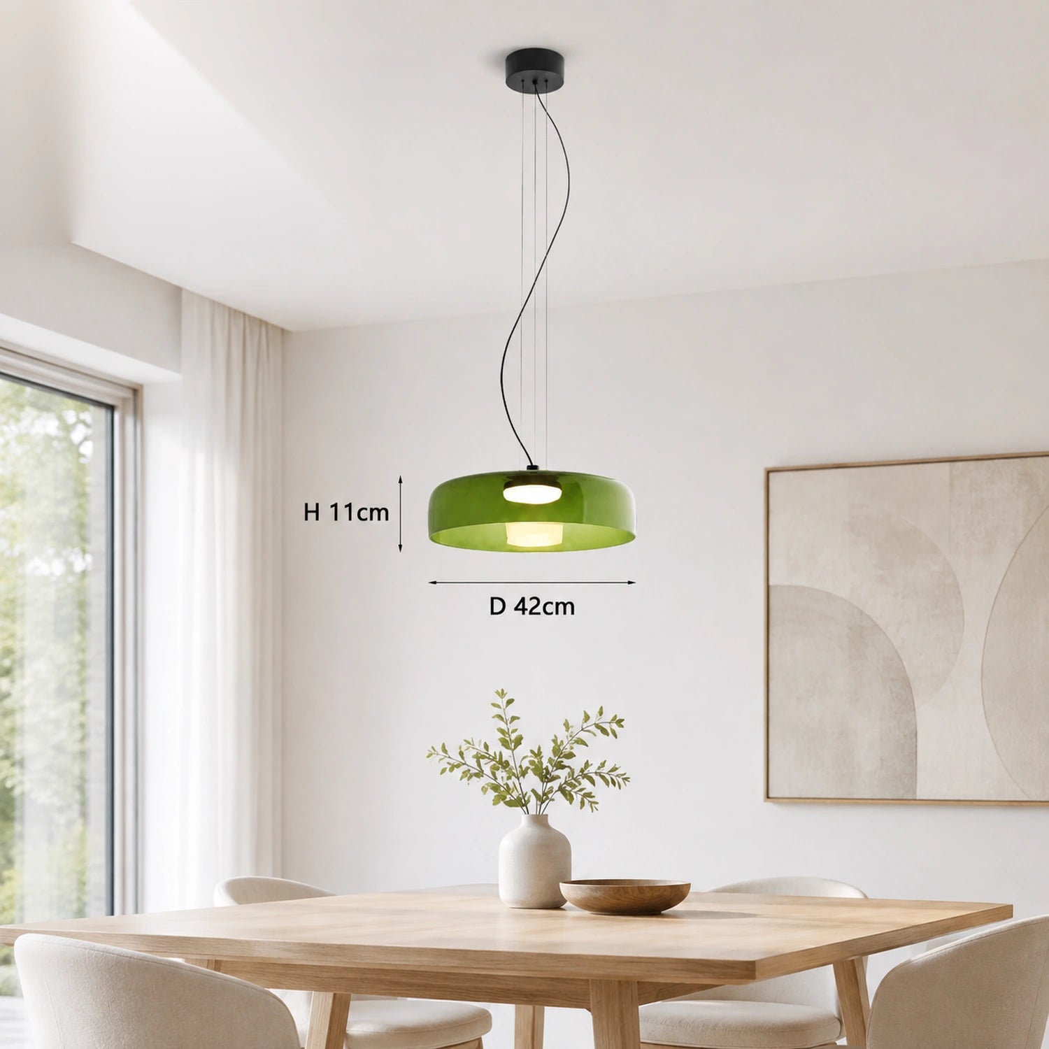 Colorful Glass Pendant Light for Dining Table & Living Room