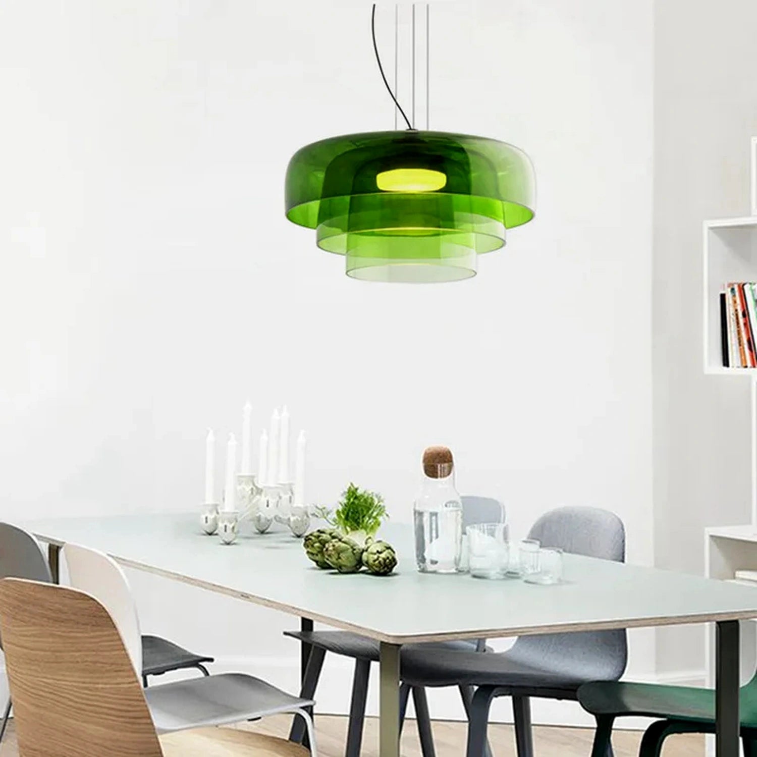 Colorful Glass Pendant Light for Dining Table & Living Room