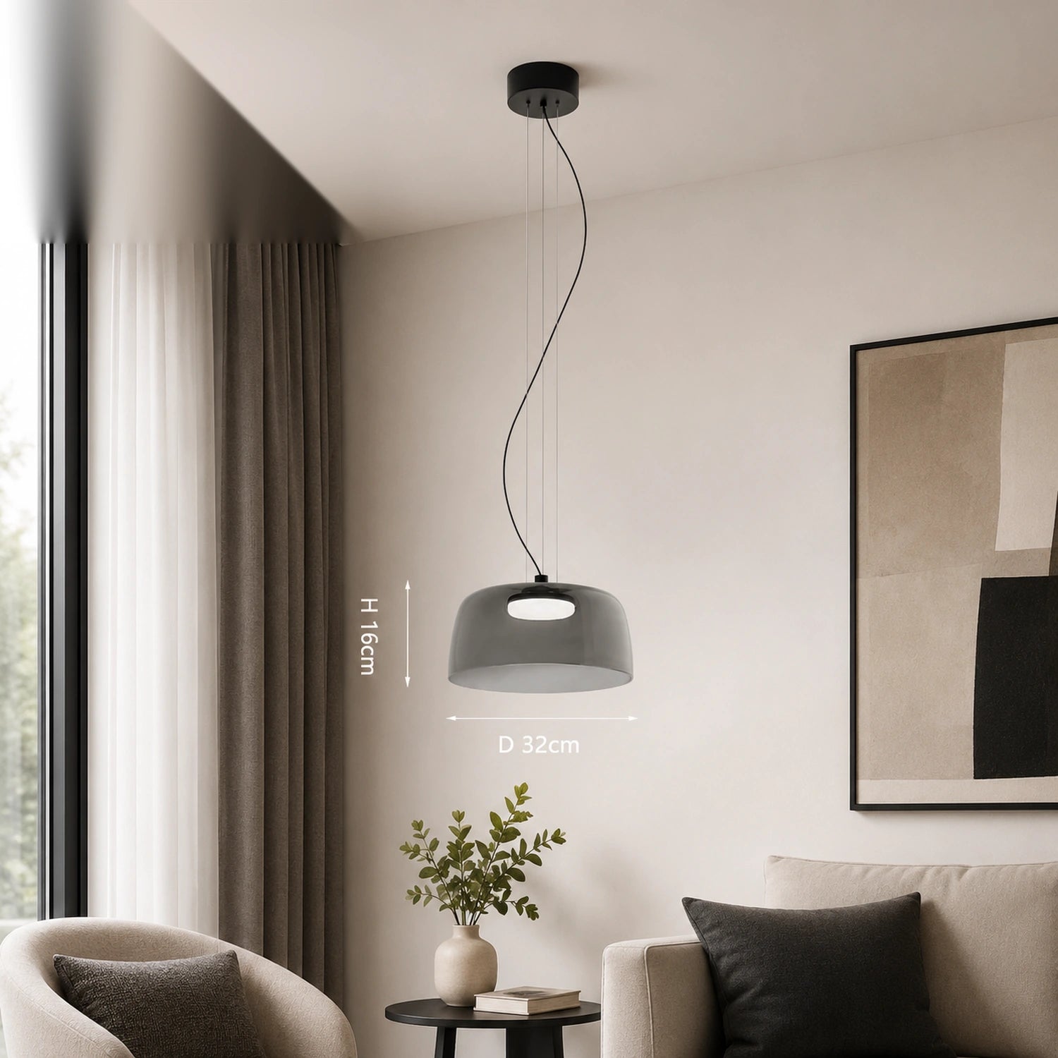 Colorful Glass Pendant Light for Dining Table & Living Room
