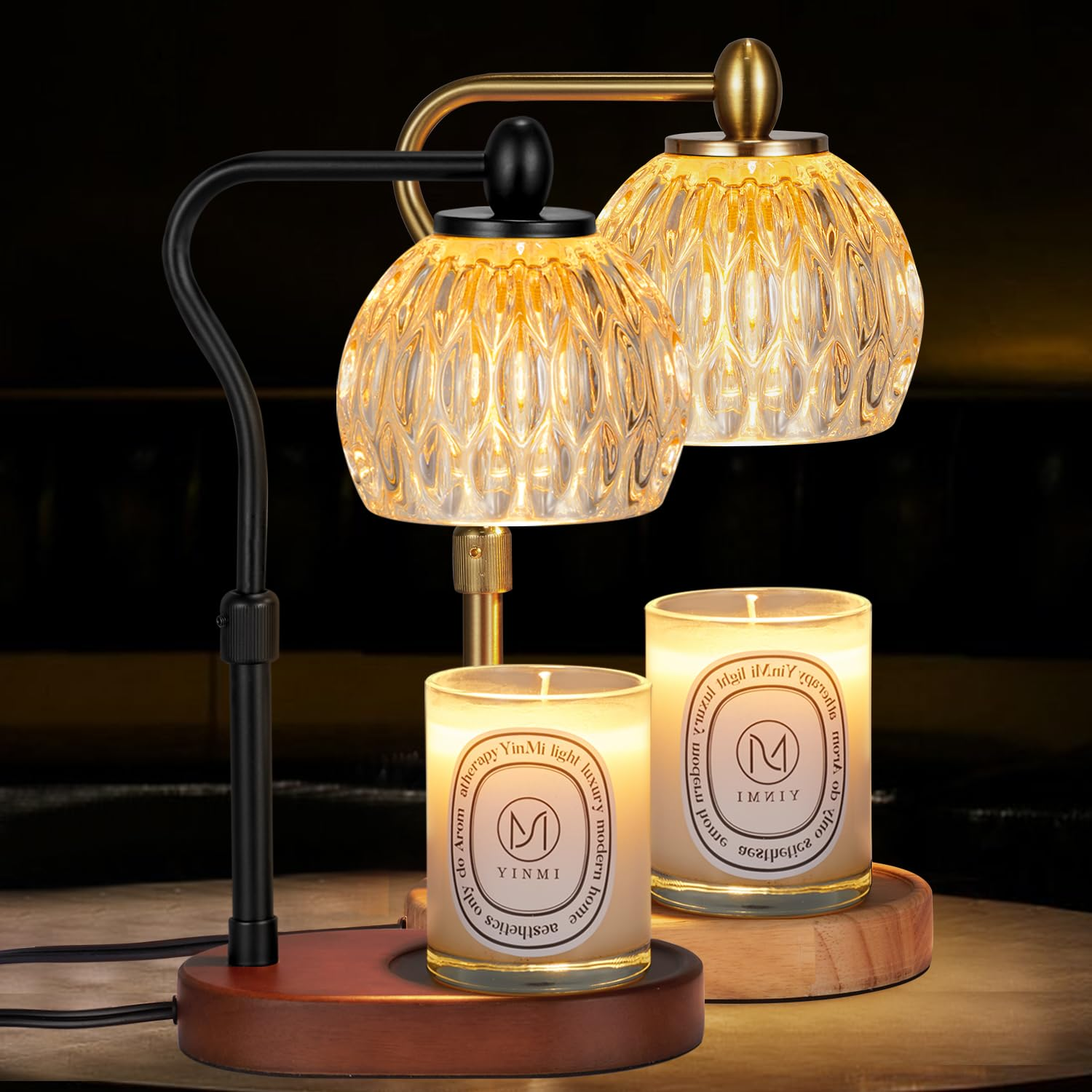 Adjustable Heat Crystal Candle Warmer Lamp - Home Fragrance Light