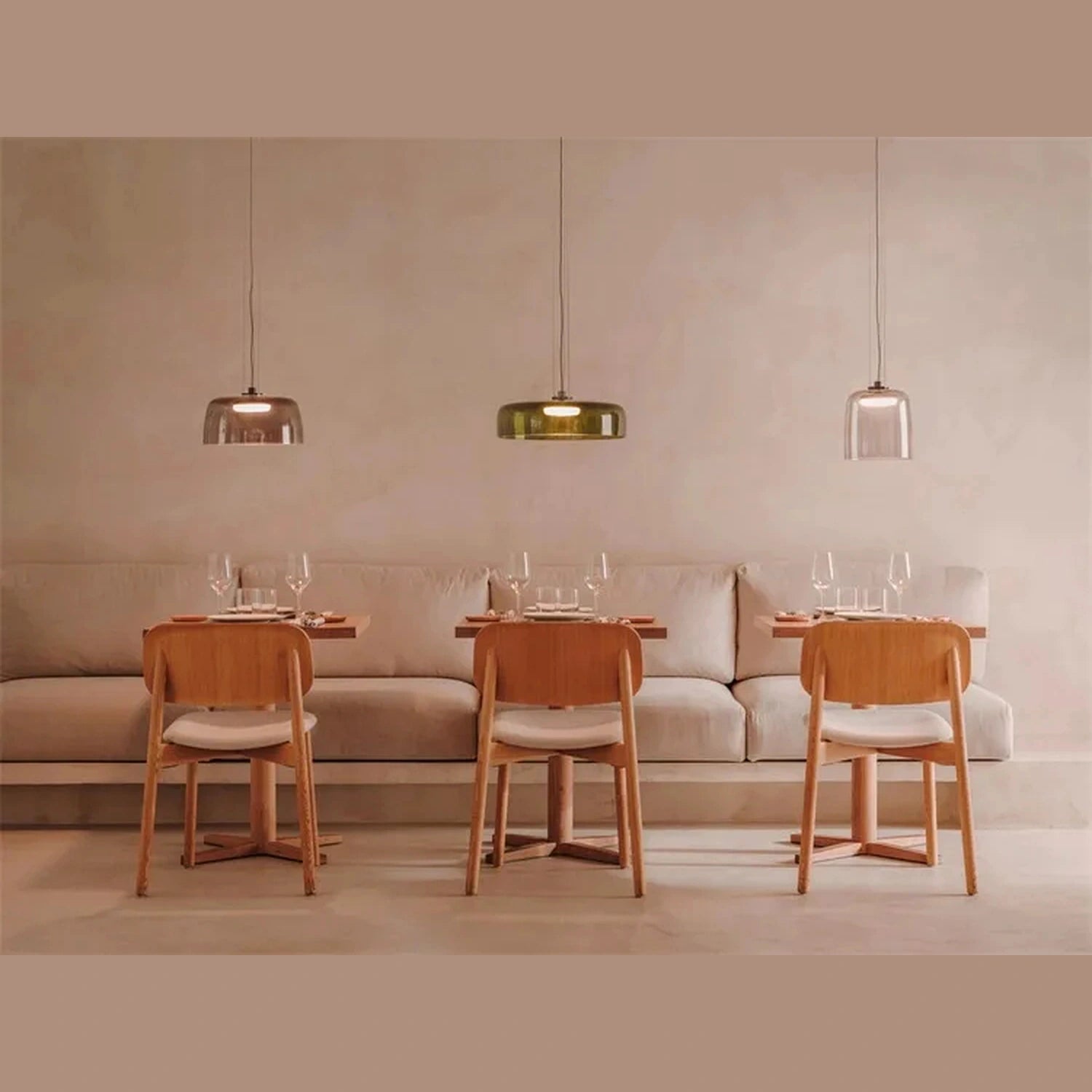 Colorful Glass Pendant Light for Dining Table & Living Room