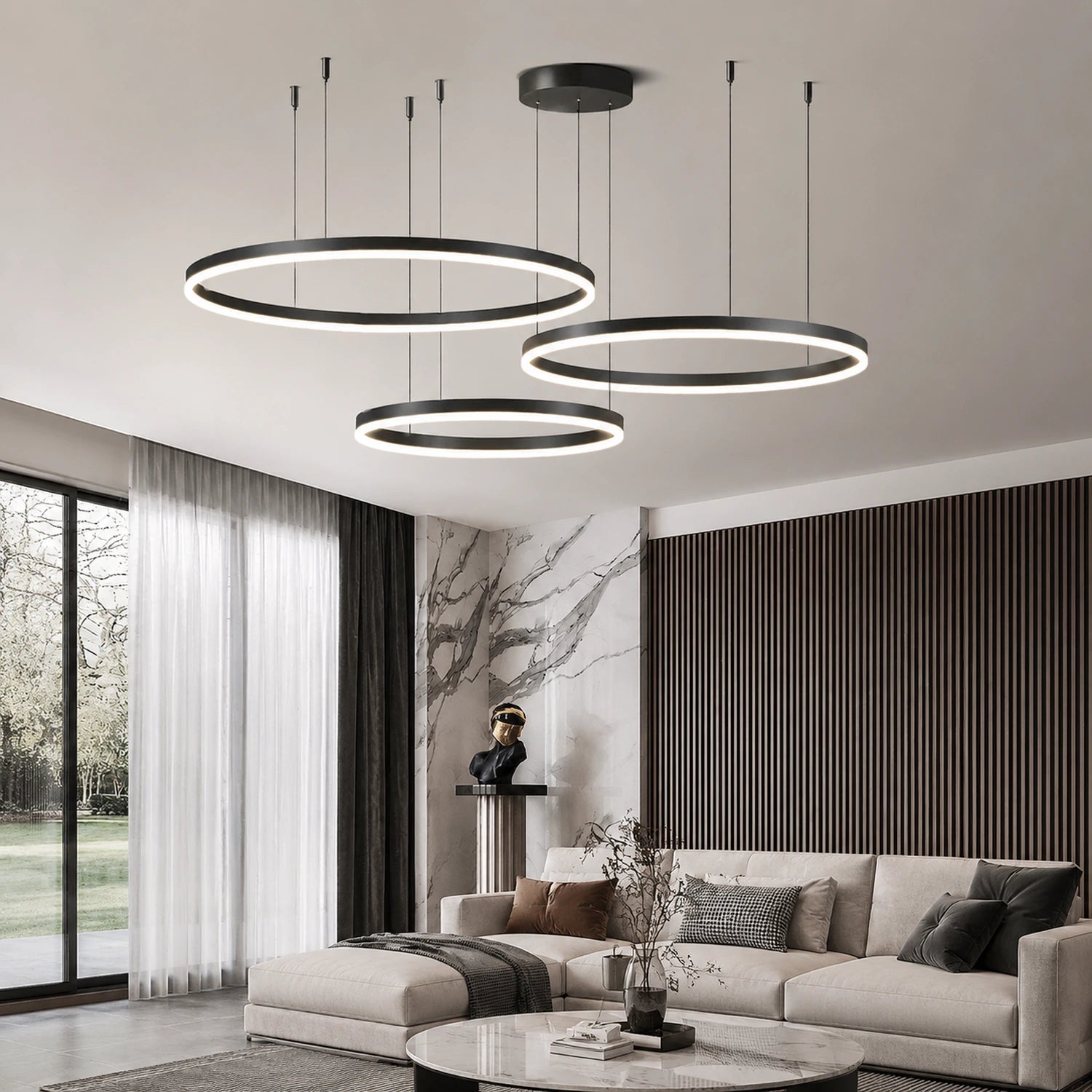 Modern LED Circular Ring Pendant Light