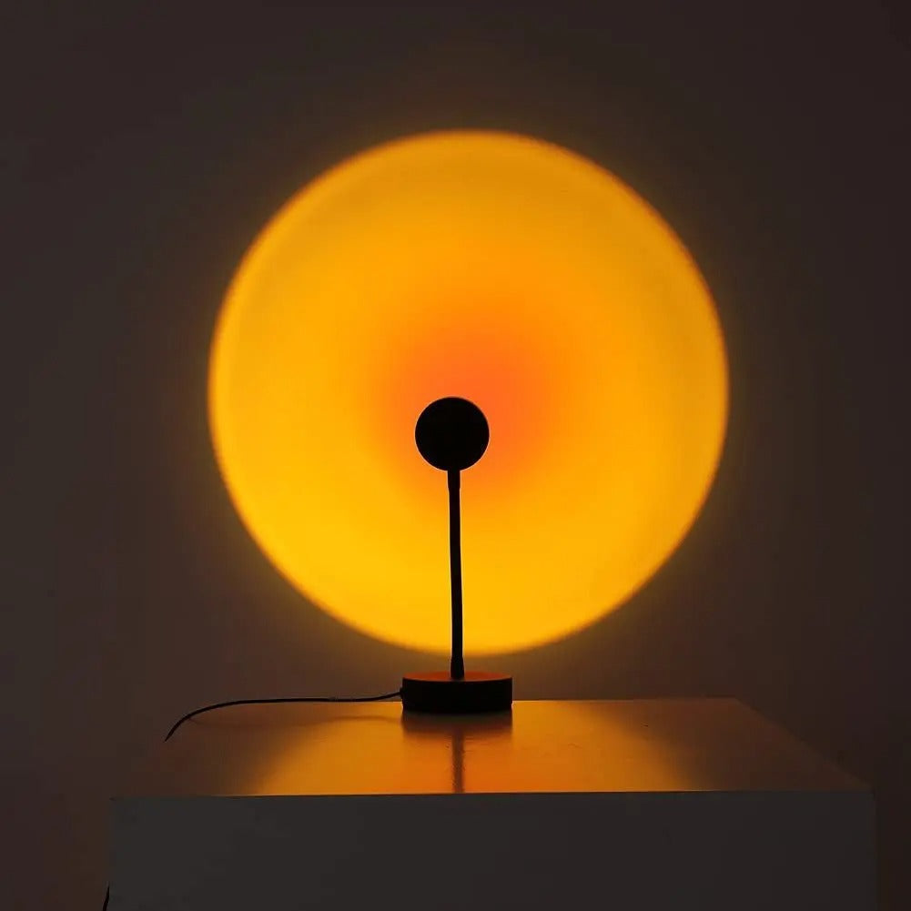 LED Sunset Projector Table Lamp for Bedroom - 16 Colors & Remote Control - USB - Multicolor