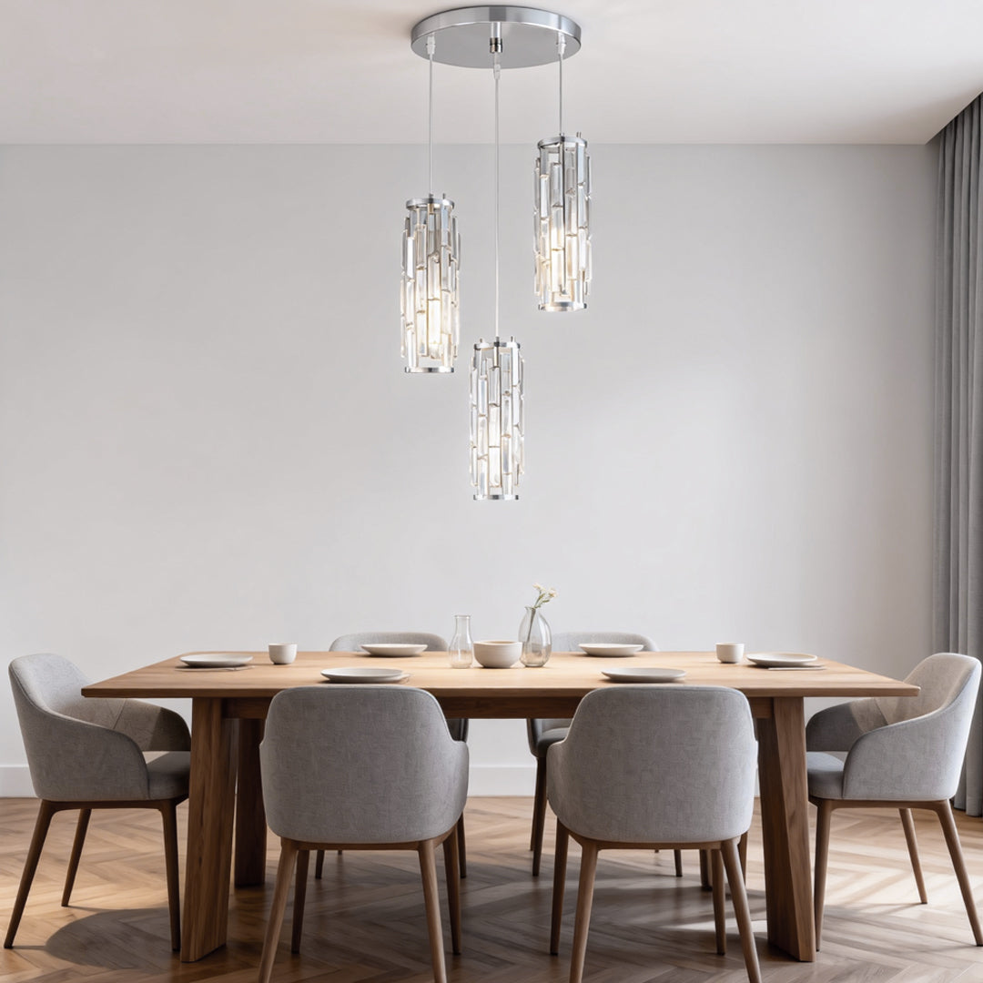 Modern Glass Pendant Light with Adjustable Cord