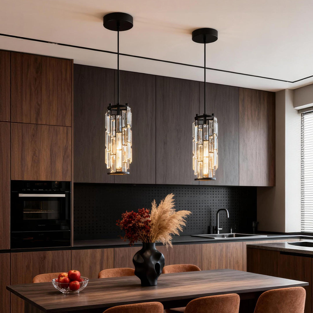 Modern Glass Pendant Light with Adjustable Cord
