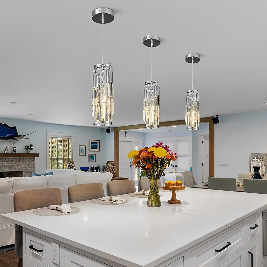 Modern Glass Pendant Light with Adjustable Cord