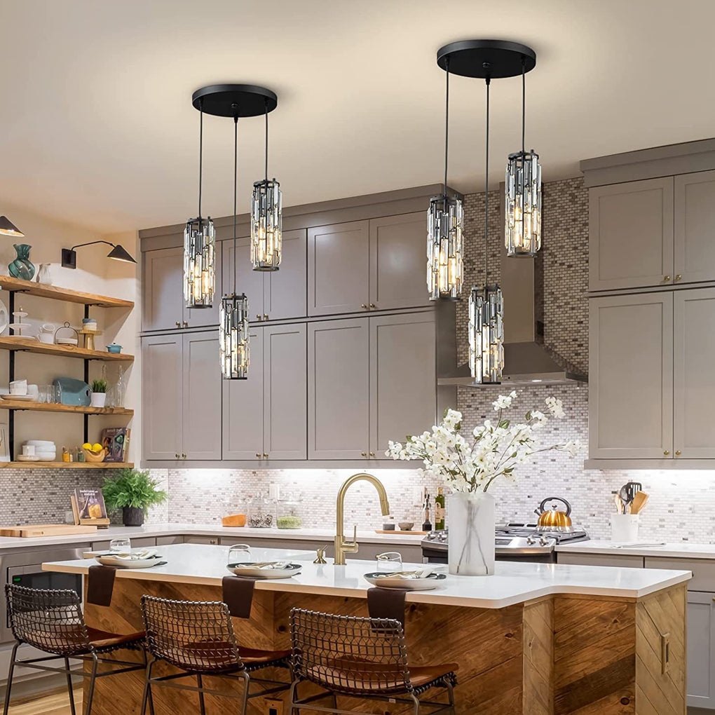 Modern Glass Pendant Light with Adjustable Cord