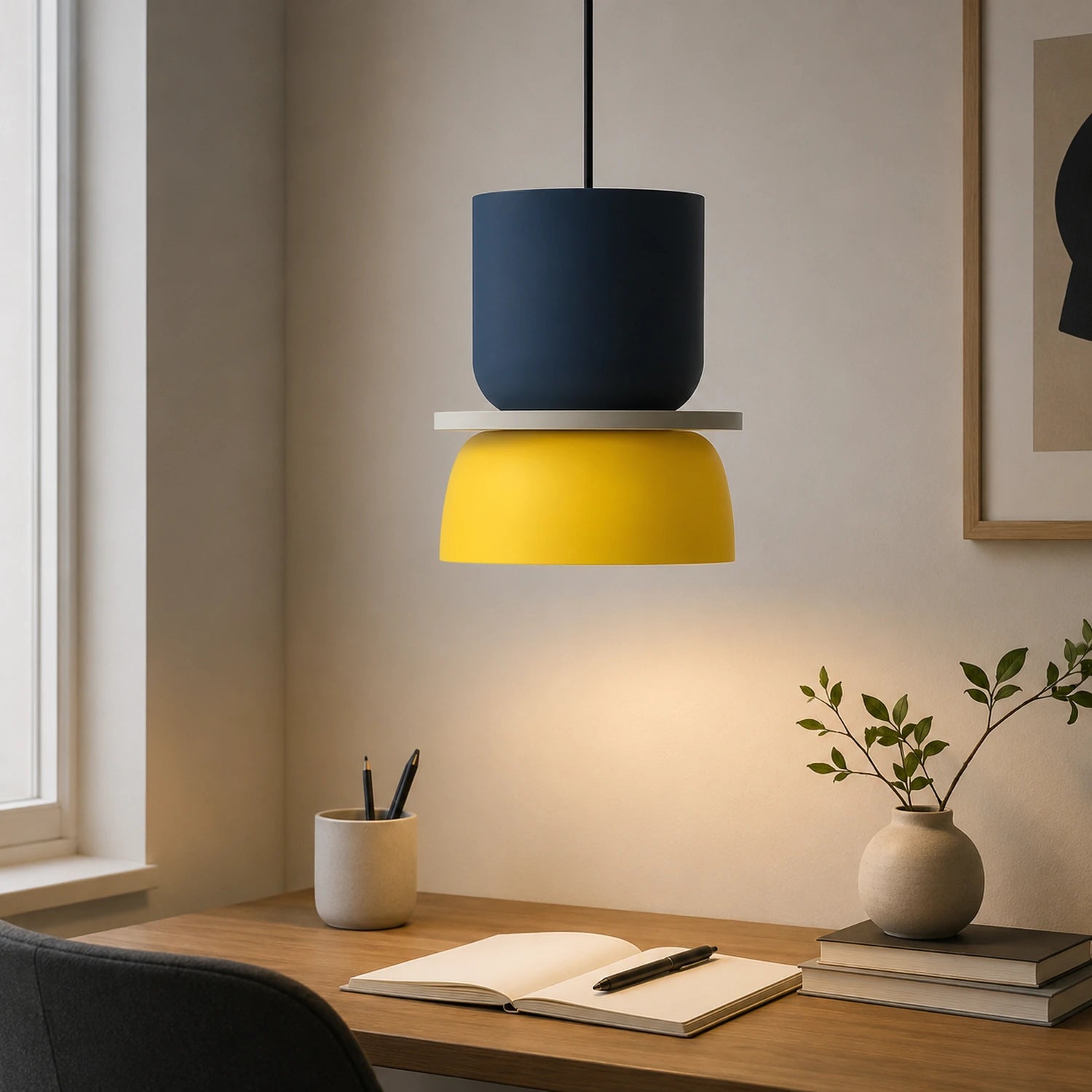 Modern Macaron Pendant Light with Iron and Acrylic Shade
