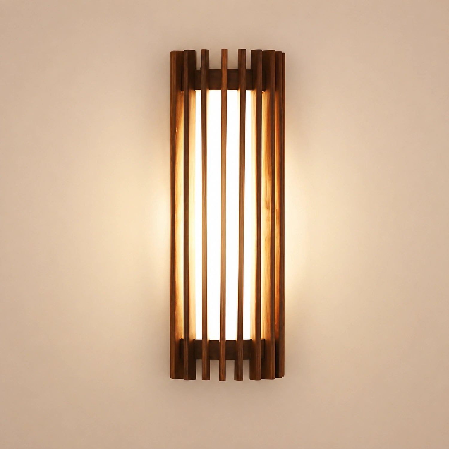 Wabi-sabi Style Wood and Acrylic LED Wall Sconce