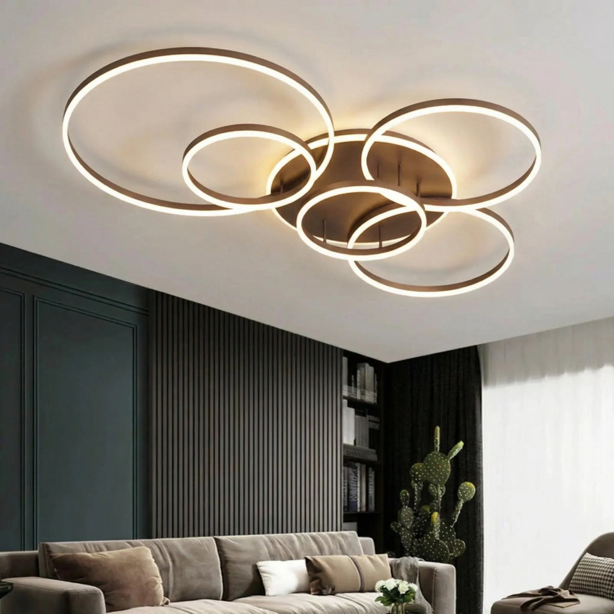 Modern LED Ceiling Light with Dimmable Remote Control