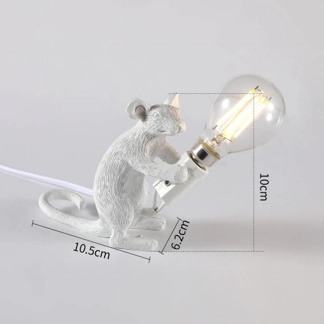 Mouse Bedside Table Lamp - Novelty Night Light - Figurine Design