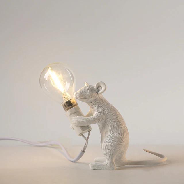 Mouse Bedside Table Lamp - Novelty Night Light - Figurine Design