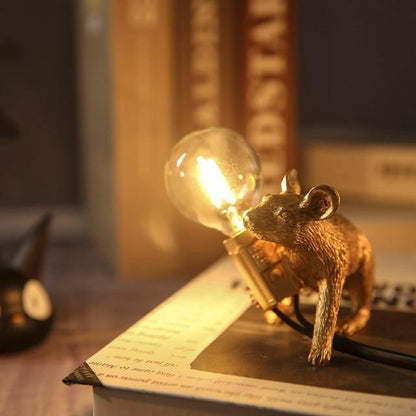 Mouse Bedside Table Lamp - Novelty Night Light - Figurine Design
