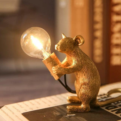 Mouse Bedside Table Lamp - Novelty Night Light - Figurine Design