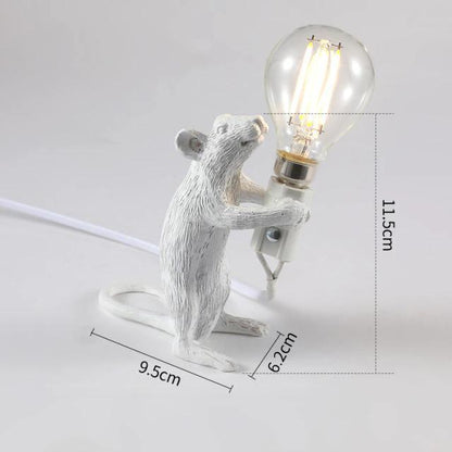 Mouse Bedside Table Lamp - Novelty Night Light - Figurine Design