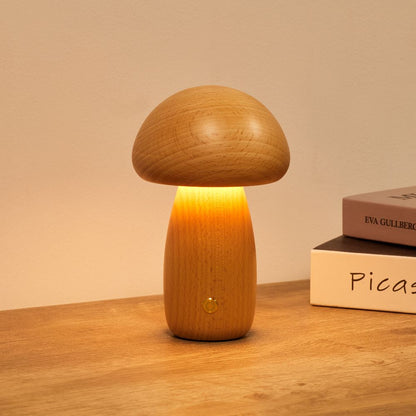 Modern Mushroom Bedside Table Lamp - Dome Shade