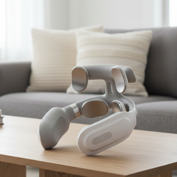 Neck massager on a coffee table