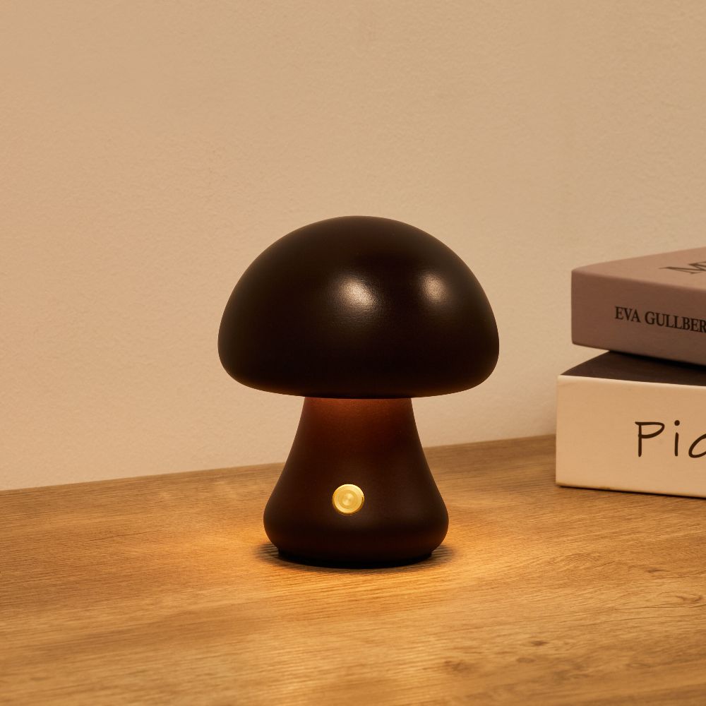 Modern Mushroom Bedside Table Lamp - Dome Shade