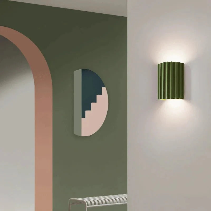 Nordic Minimalist LED Wall Lamp Macaron Resin