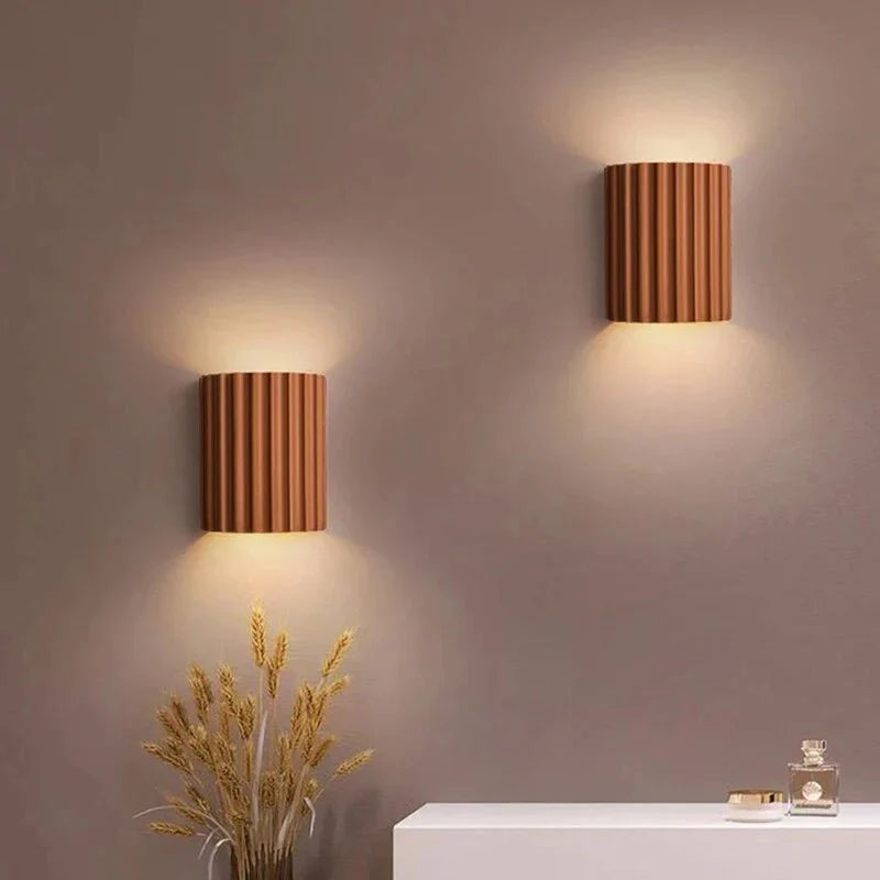 Nordic Minimalist LED Wall Lamp Macaron Resin