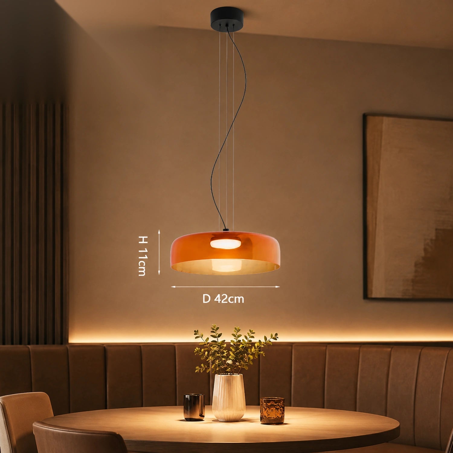 Colorful Glass Pendant Light for Dining Table & Living Room