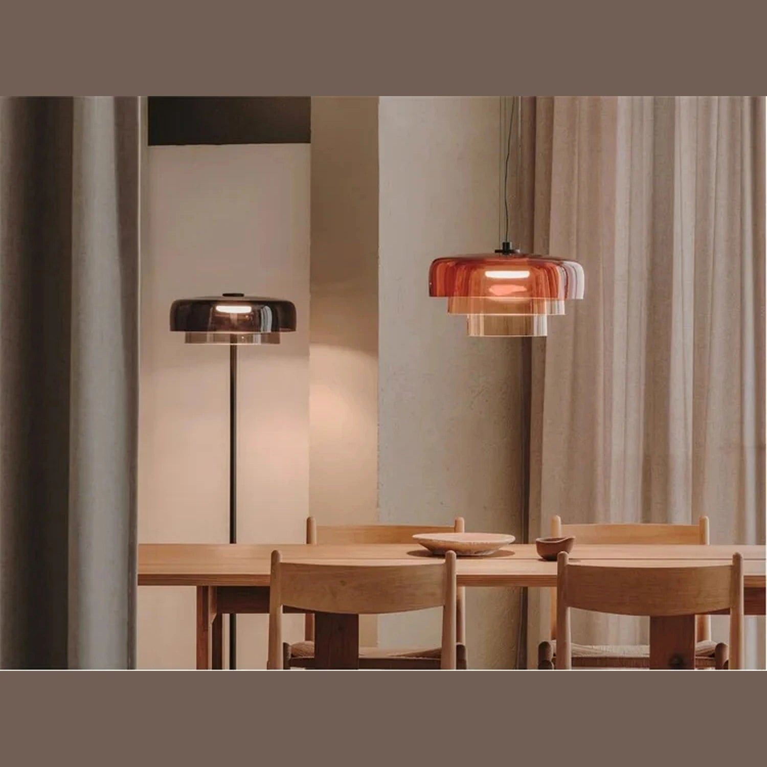 Colorful Glass Pendant Light for Dining Table & Living Room