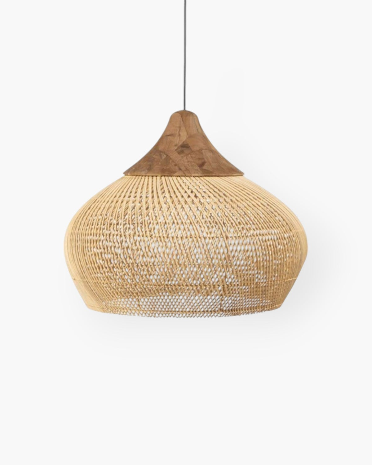 Bohemian Dimmable Rattan Woven Ceiling Pendant Light
