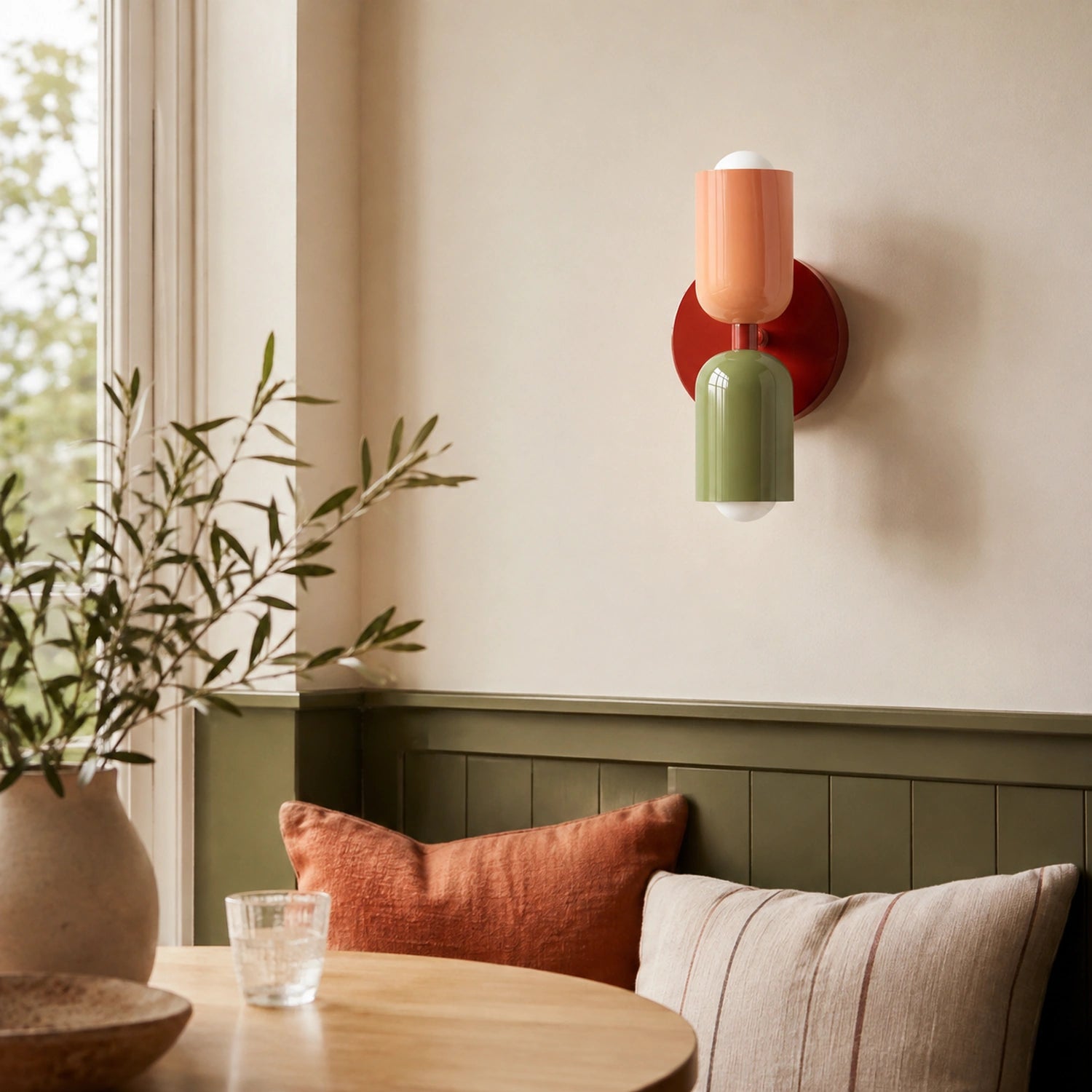 Contemporary Metal Wall Lamp with Up and Down Lighting