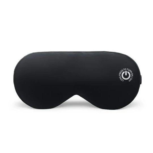 Black silk heated eye mask