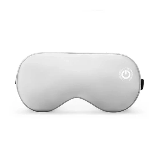 White silk heated eye mask