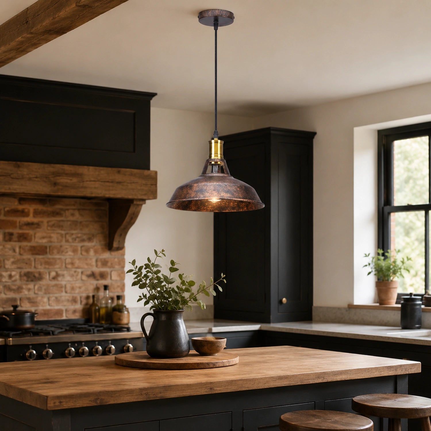 Vintage Industrial Dome Pendant Light