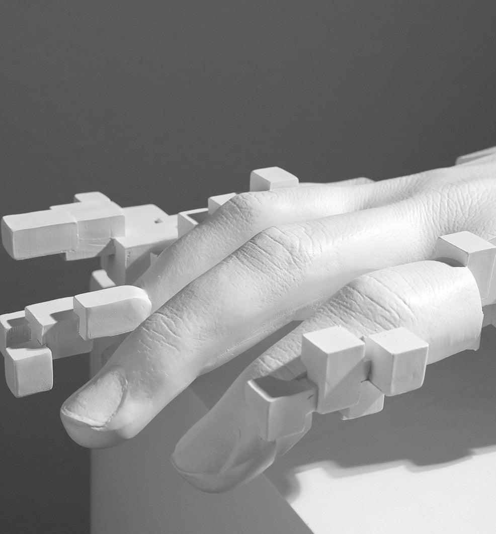 Abstract Hand Sculpture - Modern Resin Table Decor