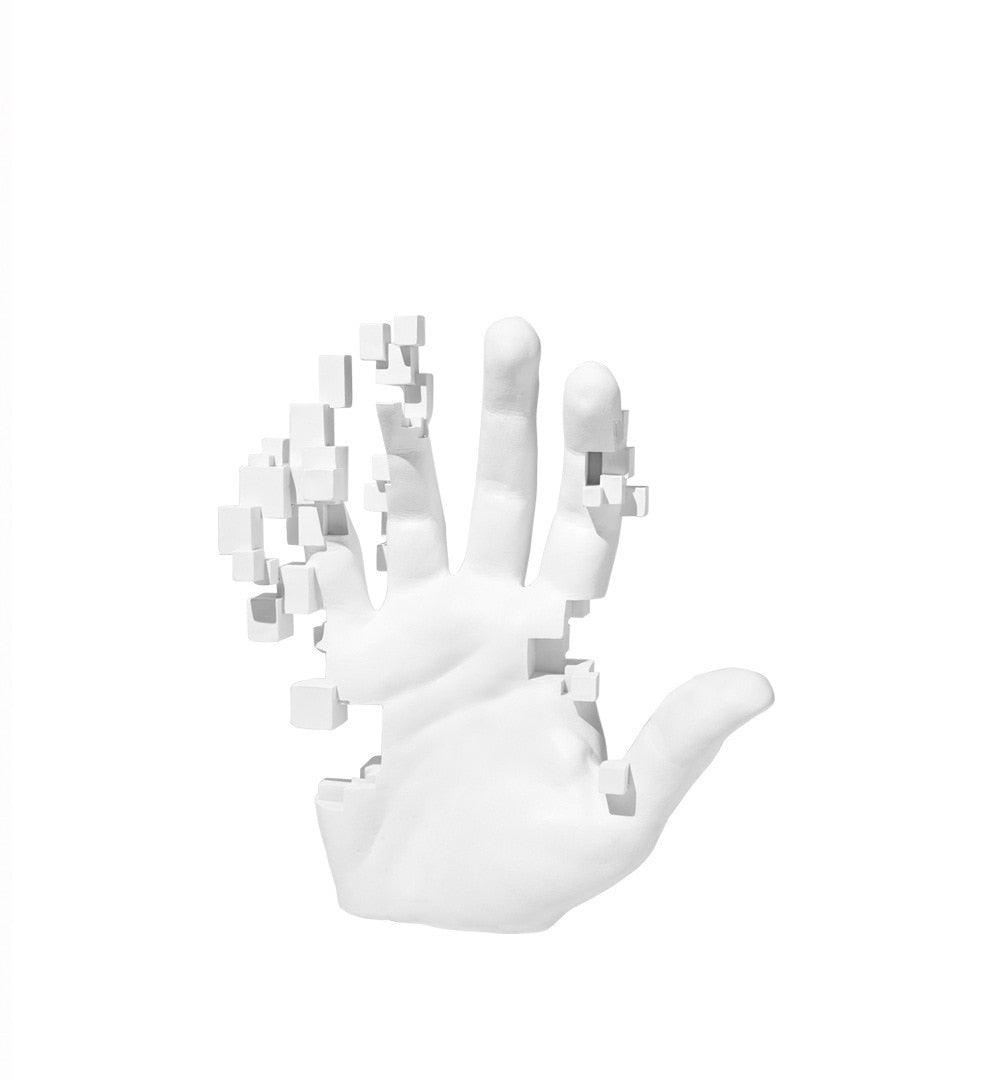 Abstract Hand Sculpture - Modern Resin Table Decor