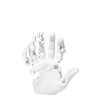 Abstract Hand Sculpture - Modern Resin Table Decor