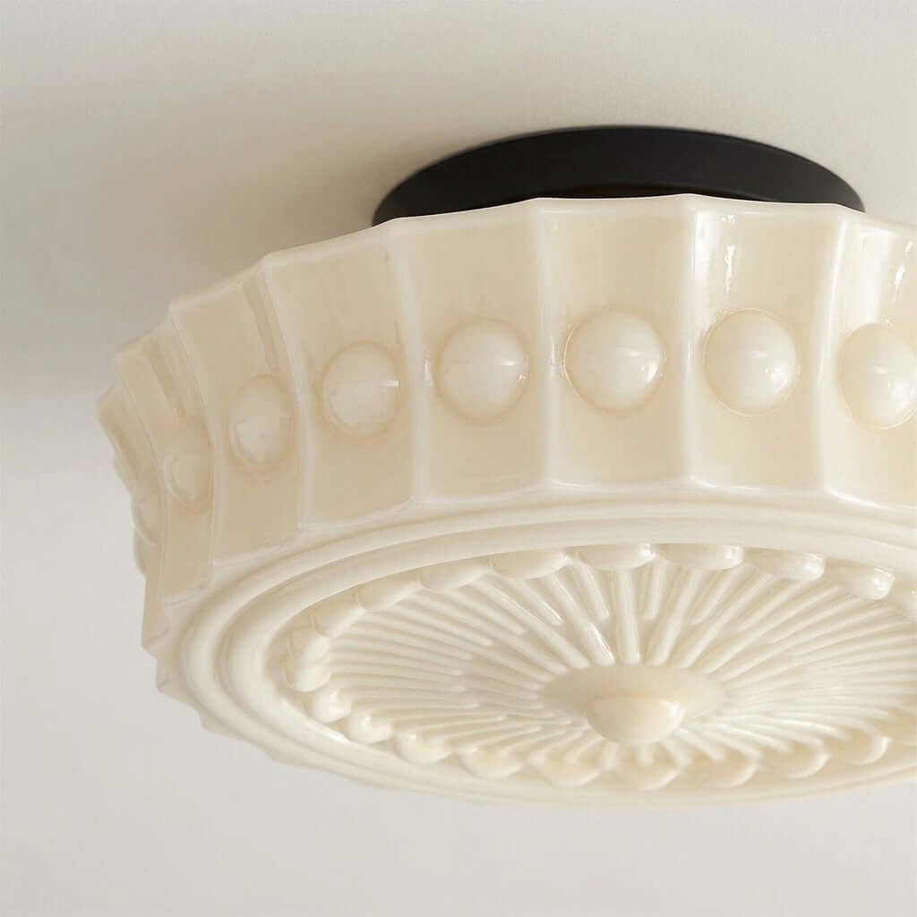 French Vintage Flushmount Ceiling Fixture