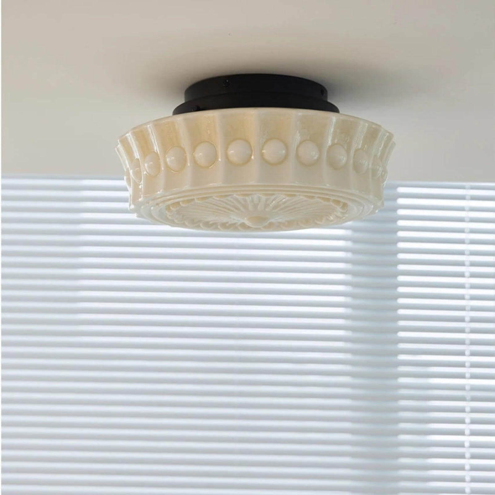 French Vintage Flushmount Ceiling Fixture