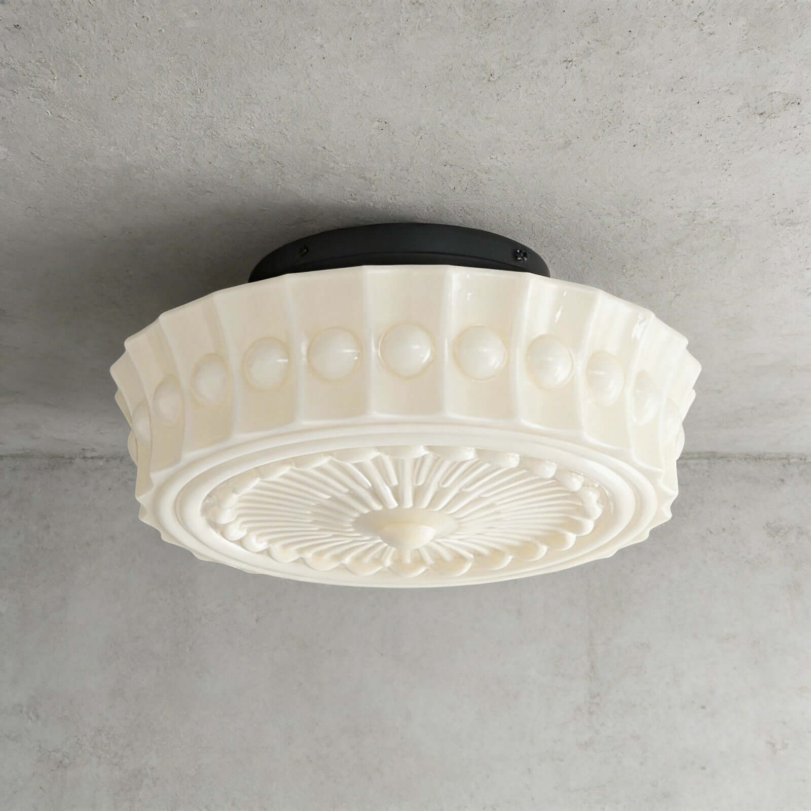 French Vintage Flushmount Ceiling Fixture