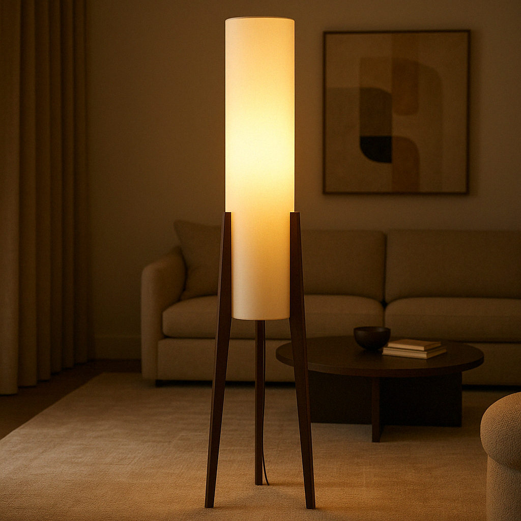 Walnut Modern Floor Lamp